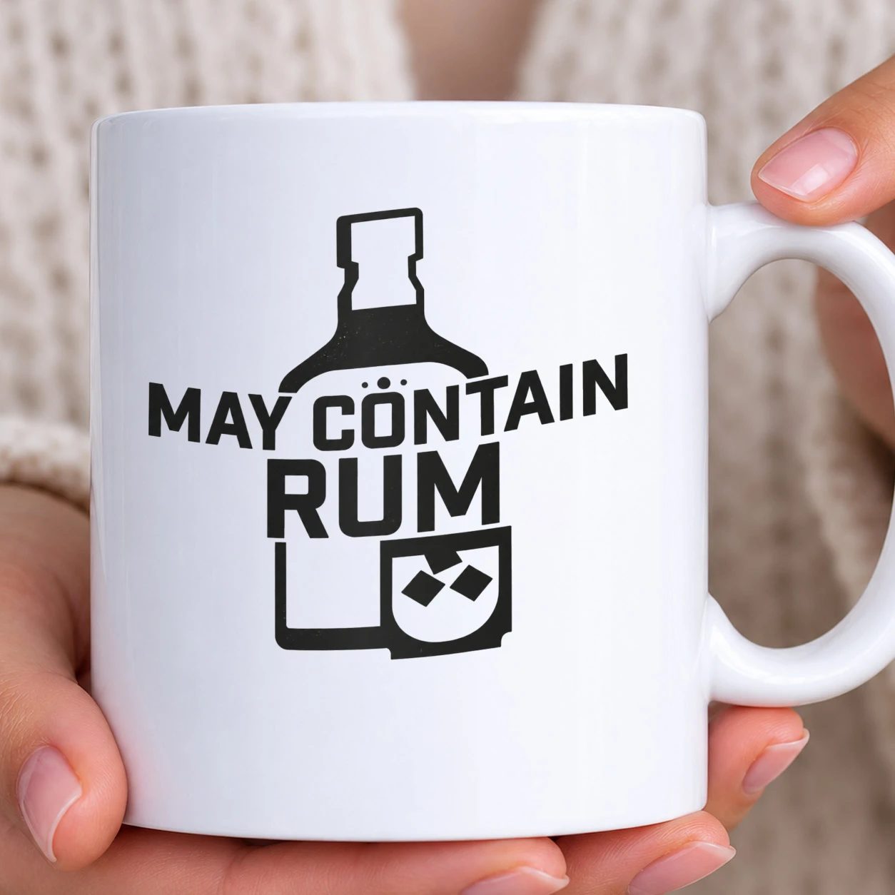 Hrnek bílý - May Contain Rum