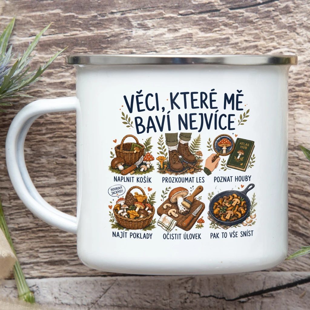 Smaltový plecháček - Radosti houbaření