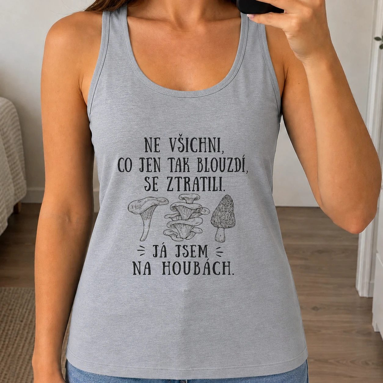 Dámské tílko 160g - Já jsem na houbách