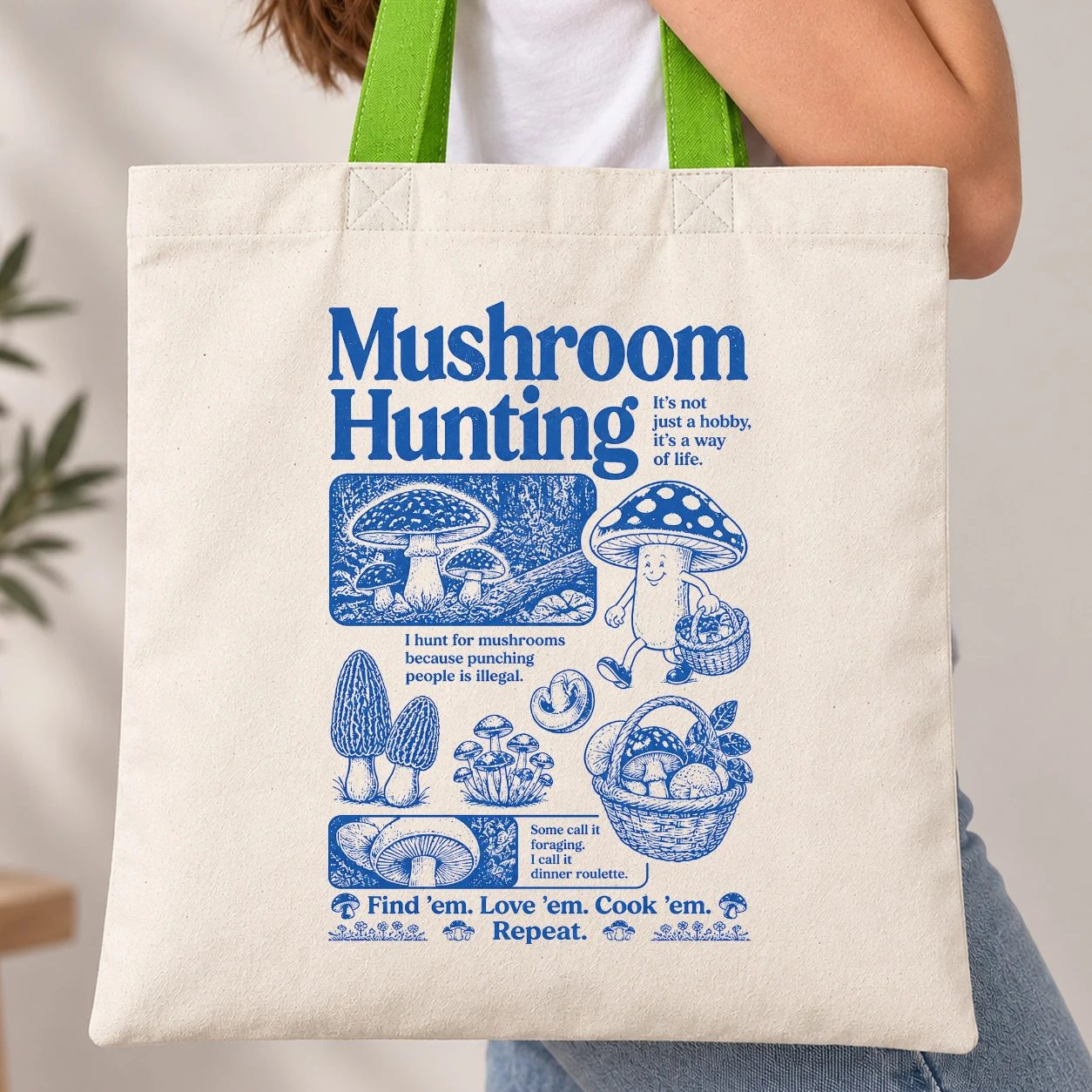 Taška s barevným uchem - Mushroom Hunting Way of Life