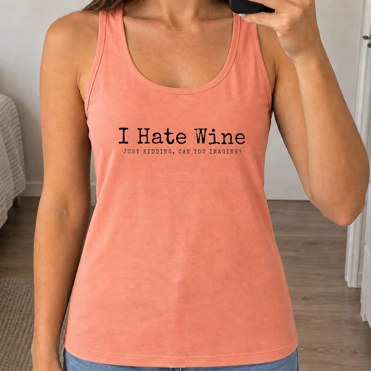 Dámské tílko 160g - I Hate Wine Just Kidding