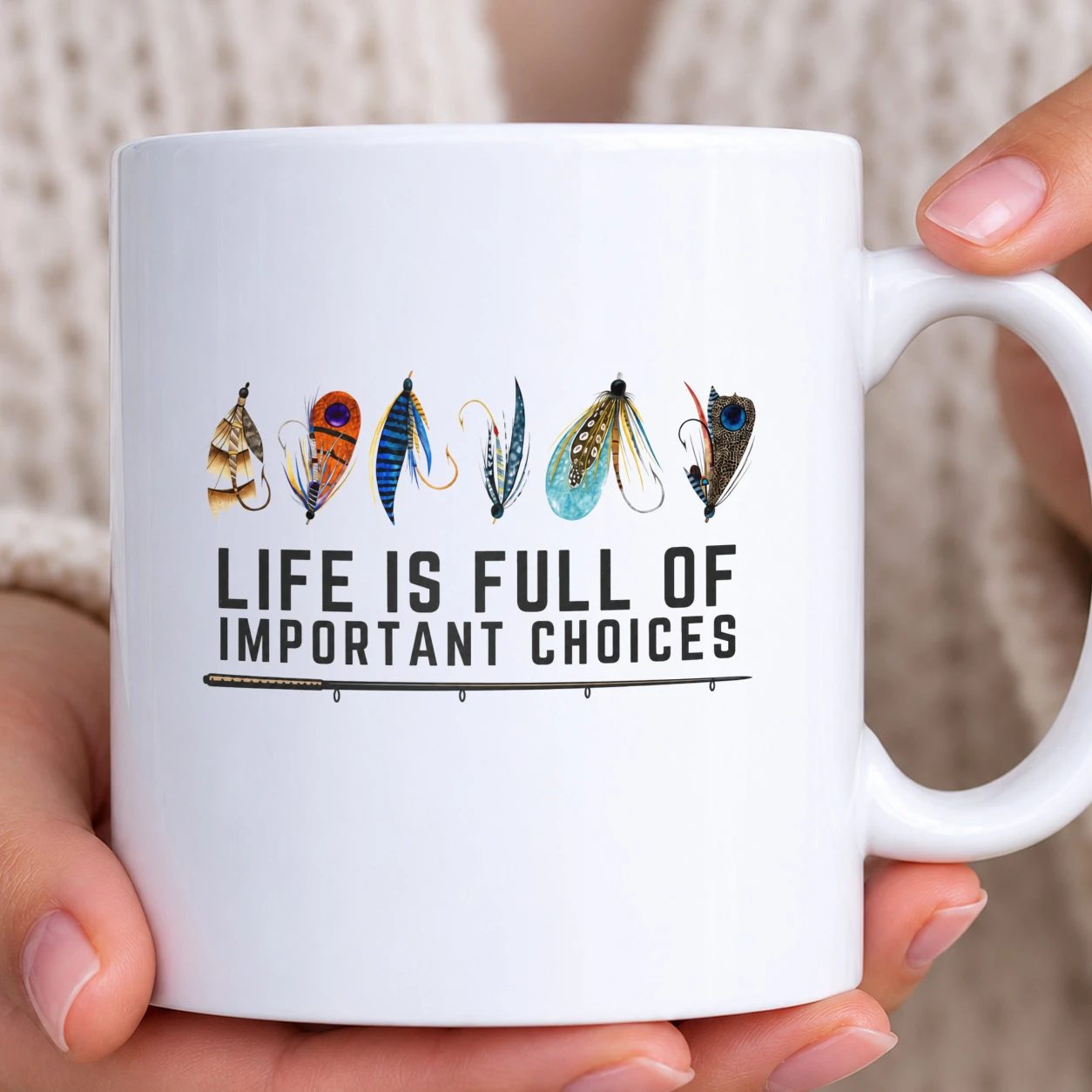 Hrnek bílý - Life Is Full Of Important Choices