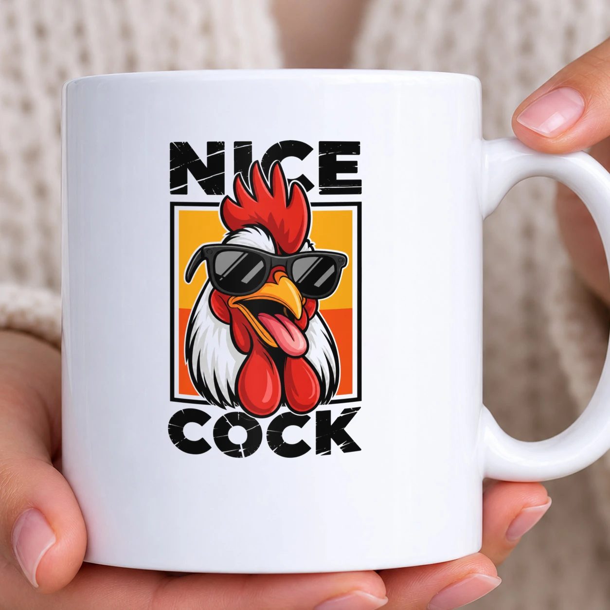 Hrnek bílý - Nice Cock