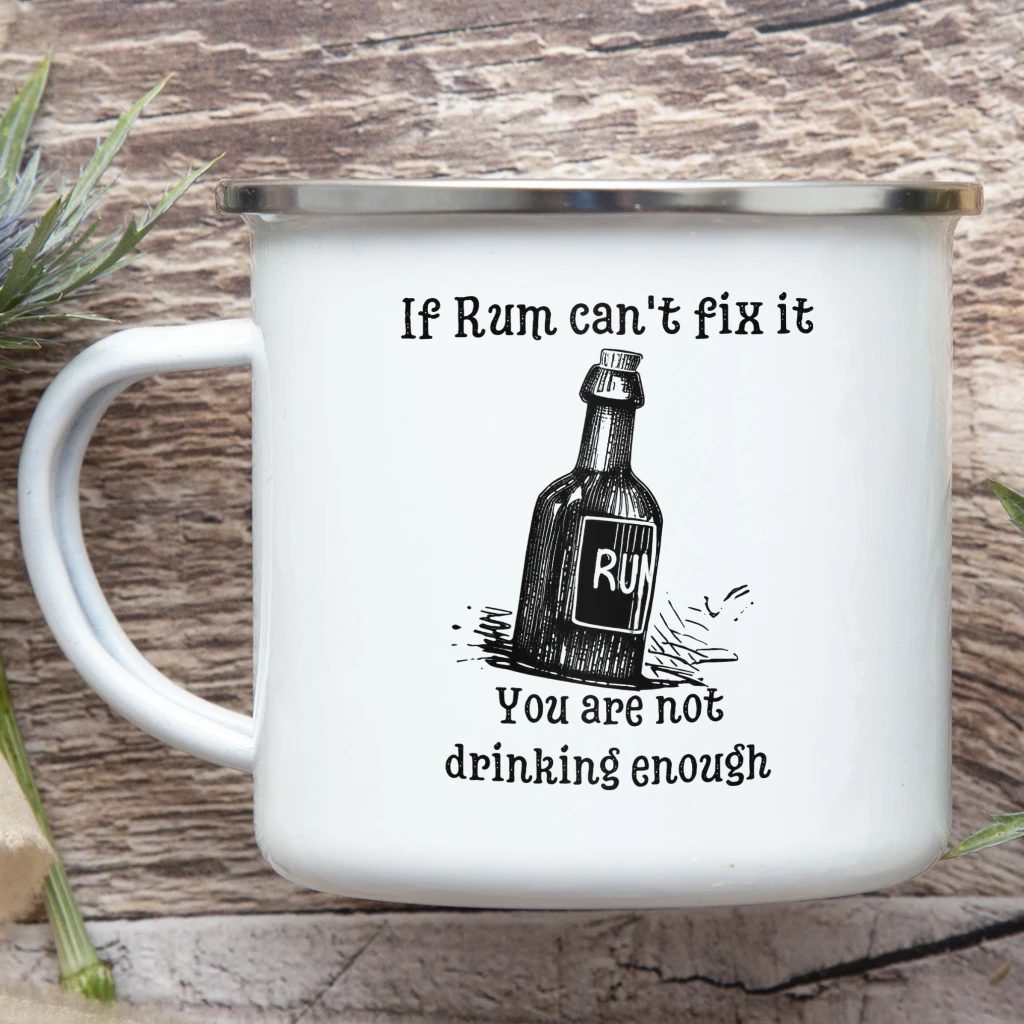 Smaltový plecháček - If Rum Can't Fix It