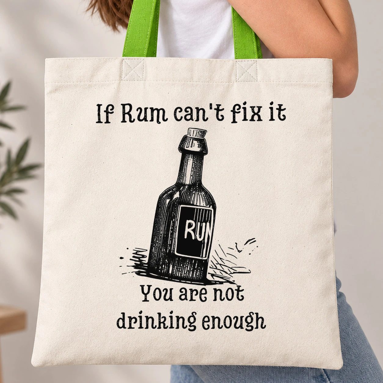 Taška s barevným uchem - If Rum Can't Fix It