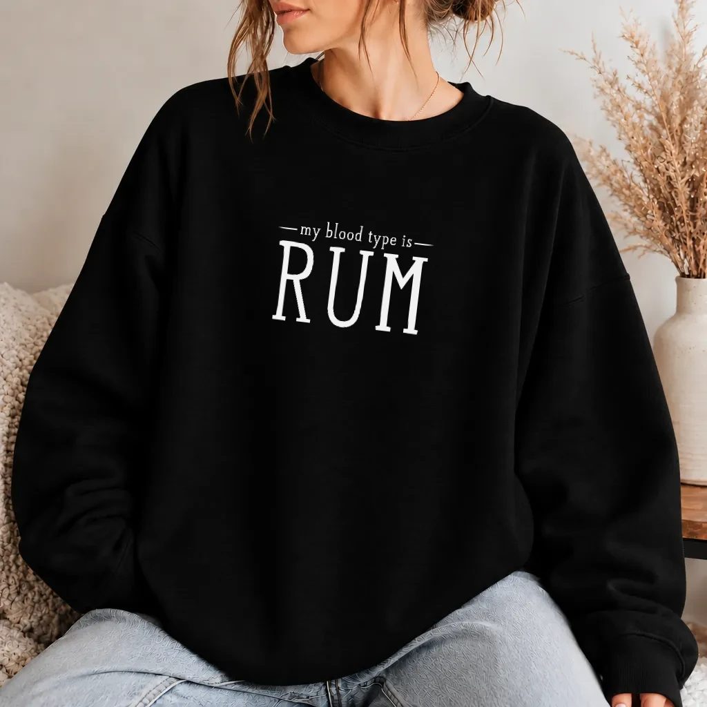 Dámská mikina - My Blood Type Is Rum