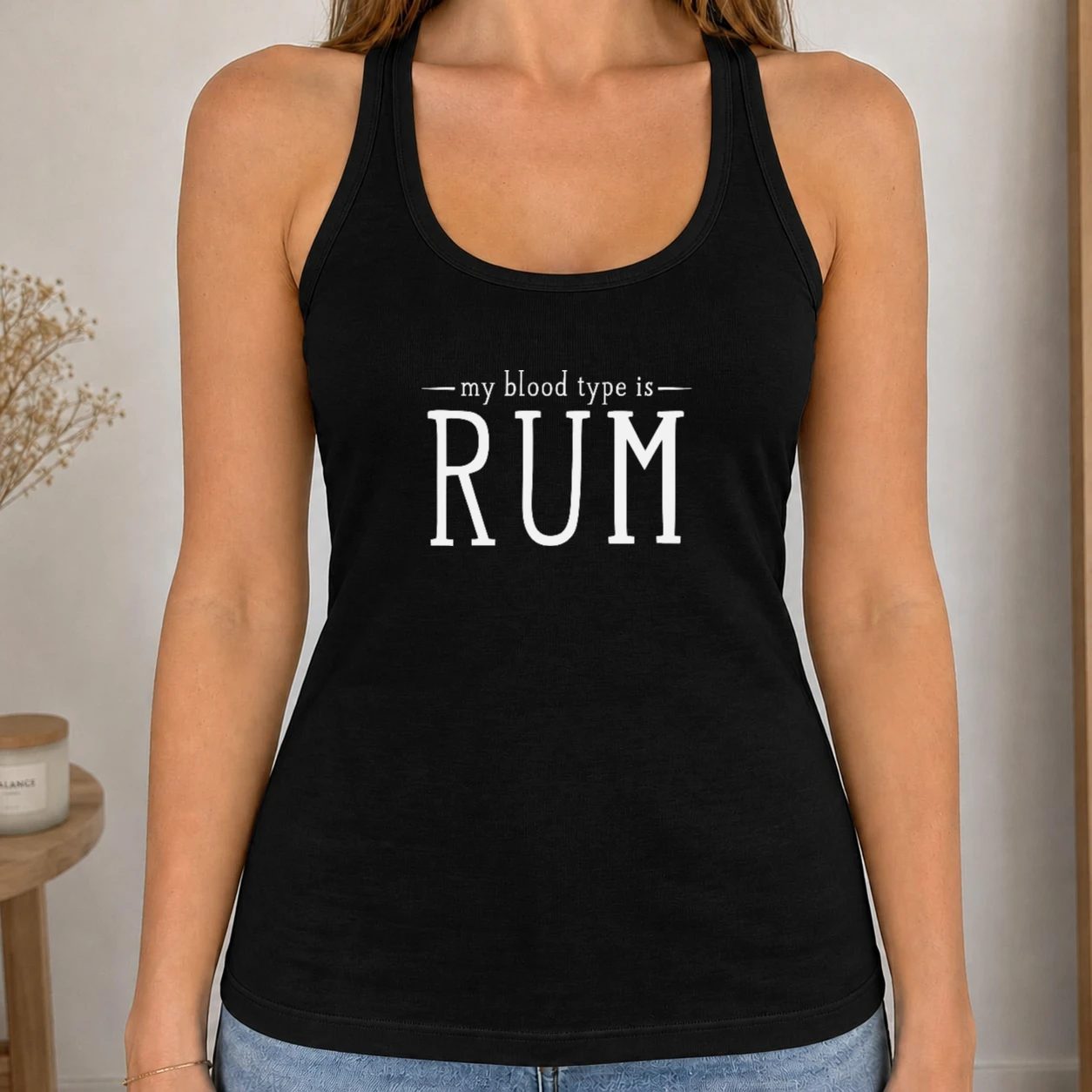 Dámské tílko 220g - My Blood Type Is Rum