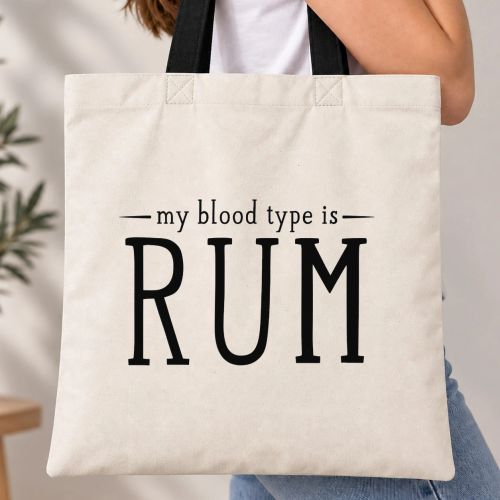 Taška s barevným uchem - My Blood Type Is Rum