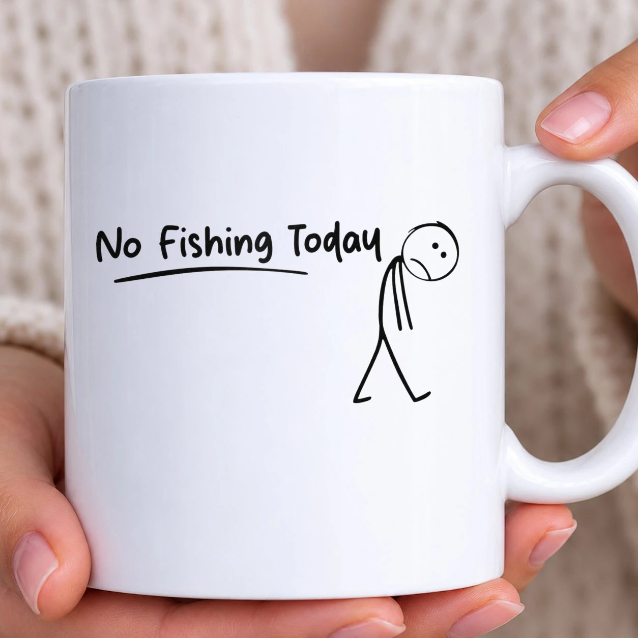 Hrnek bílý - No Fishing Today