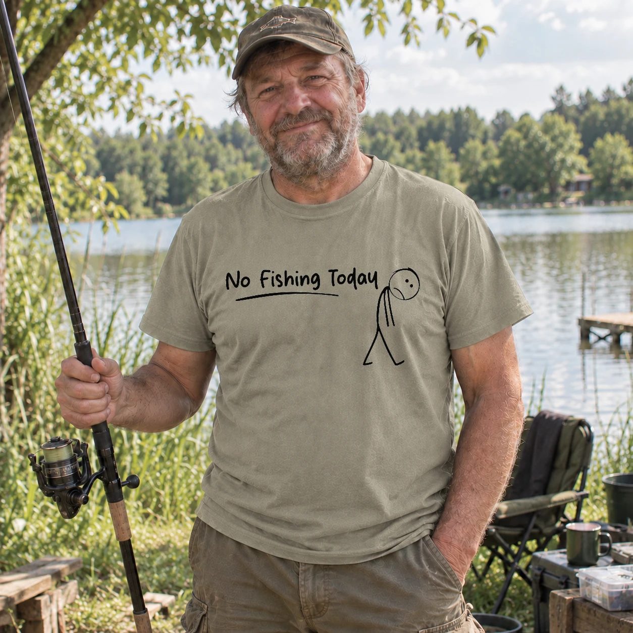 Pánské tričko - No Fishing Today