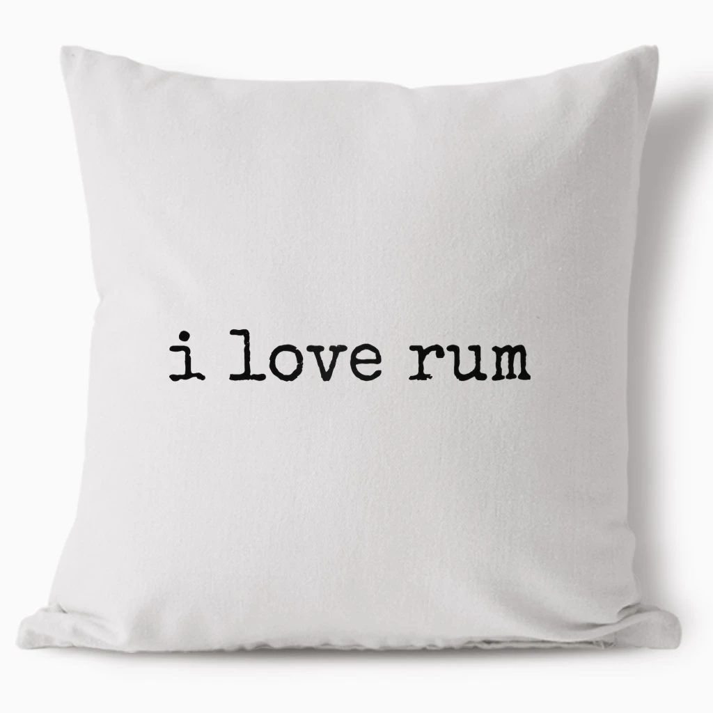 Polštář - I Love Rum Typewriter