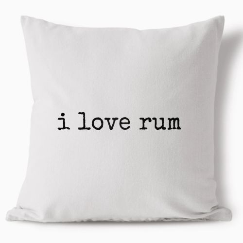 Polštář - I Love Rum Typewriter