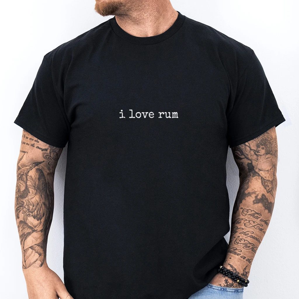 Pánské tričko - I Love Rum Typewriter