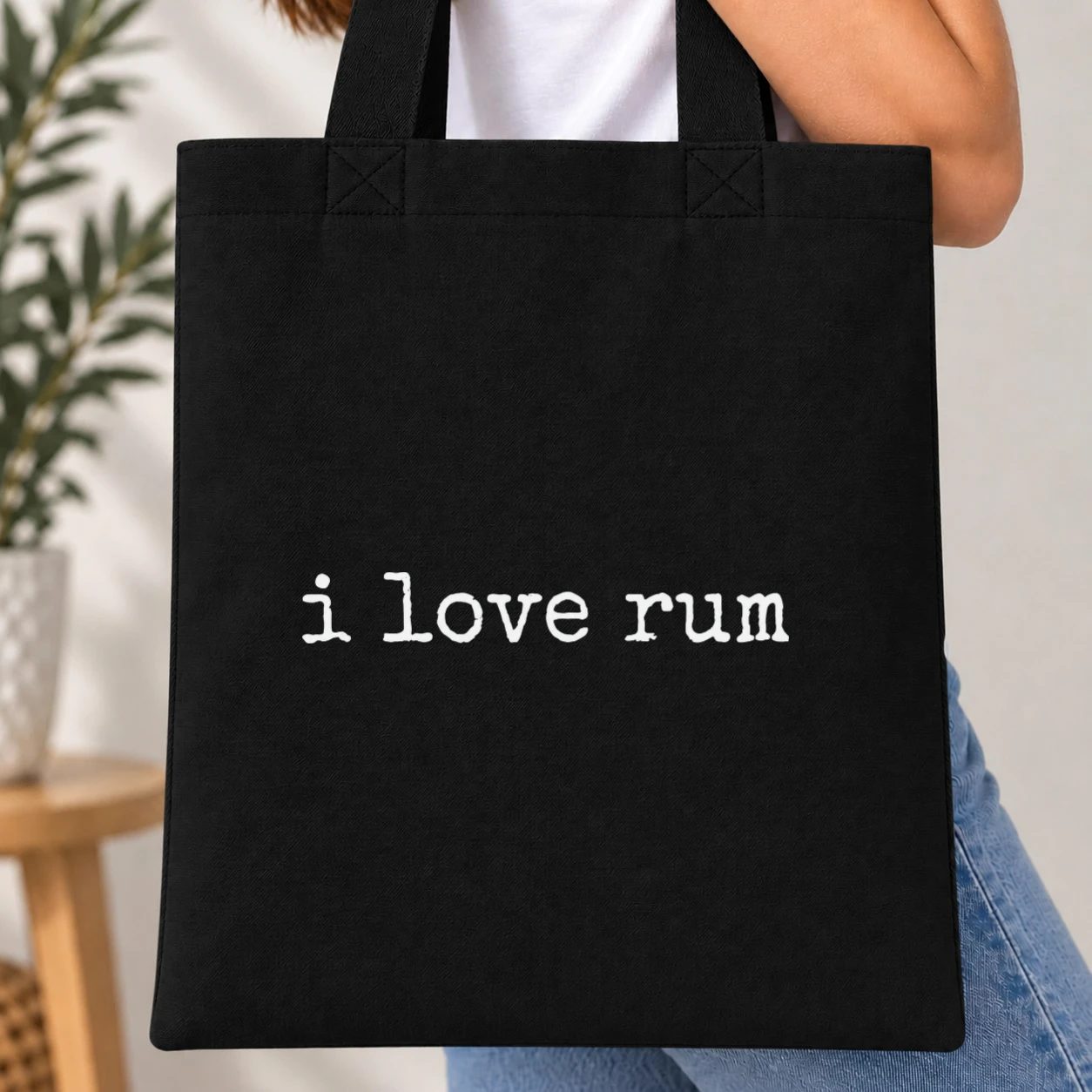 Taška barevná - I Love Rum Typewriter