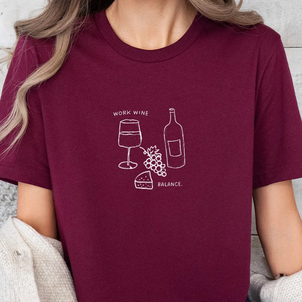 Pánské tričko - Work Wine Balance