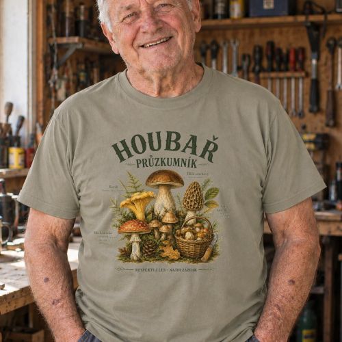 Pánské tričko - Houbař průzkumník