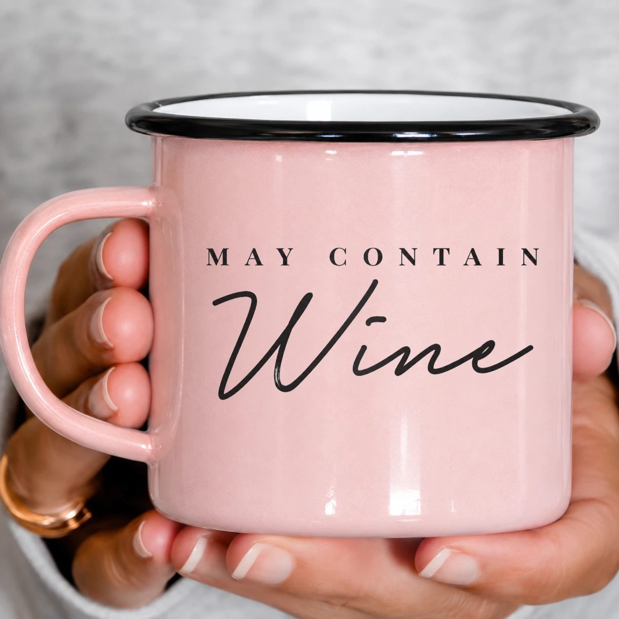 Smaltový plecháček - May Contain Wine
