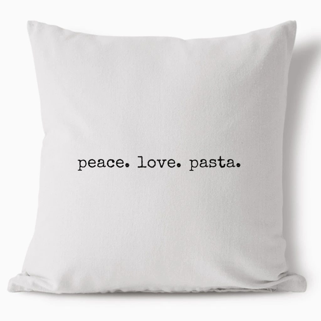 Polštář - Peace. Love. Pasta.