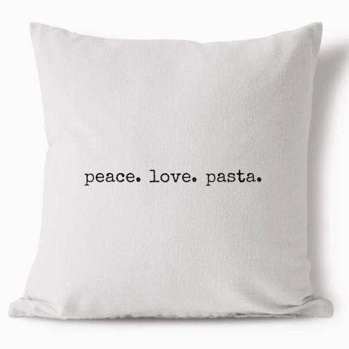 Polštář - Peace. Love. Pasta.
