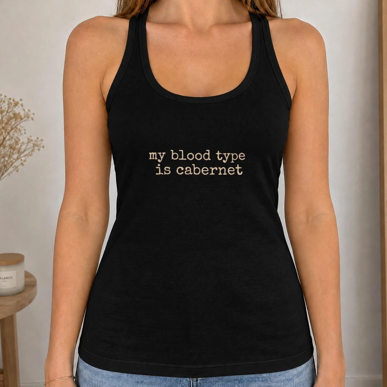 Dámské tílko 220g - My Blood Type Is Cabernet
