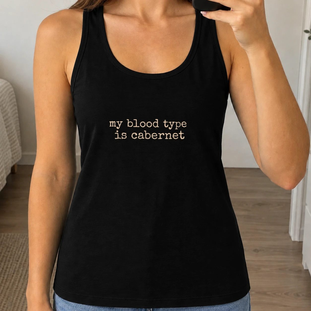 Dámské tílko 160g - My Blood Type Is Cabernet