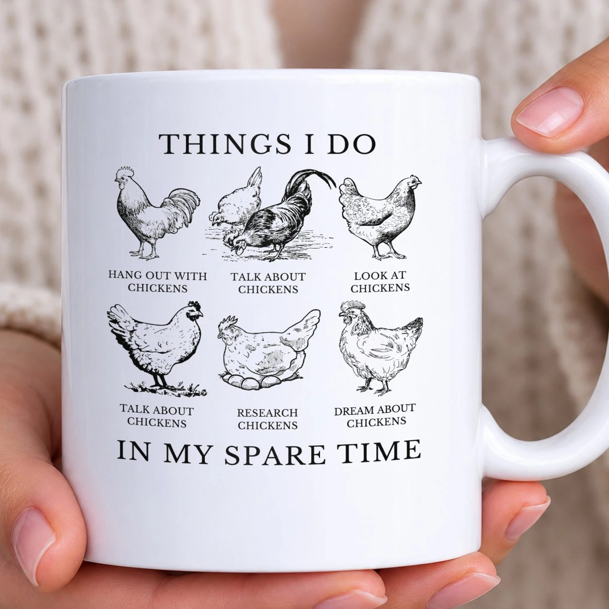 Hrnek bílý - Things I Do With Chickens