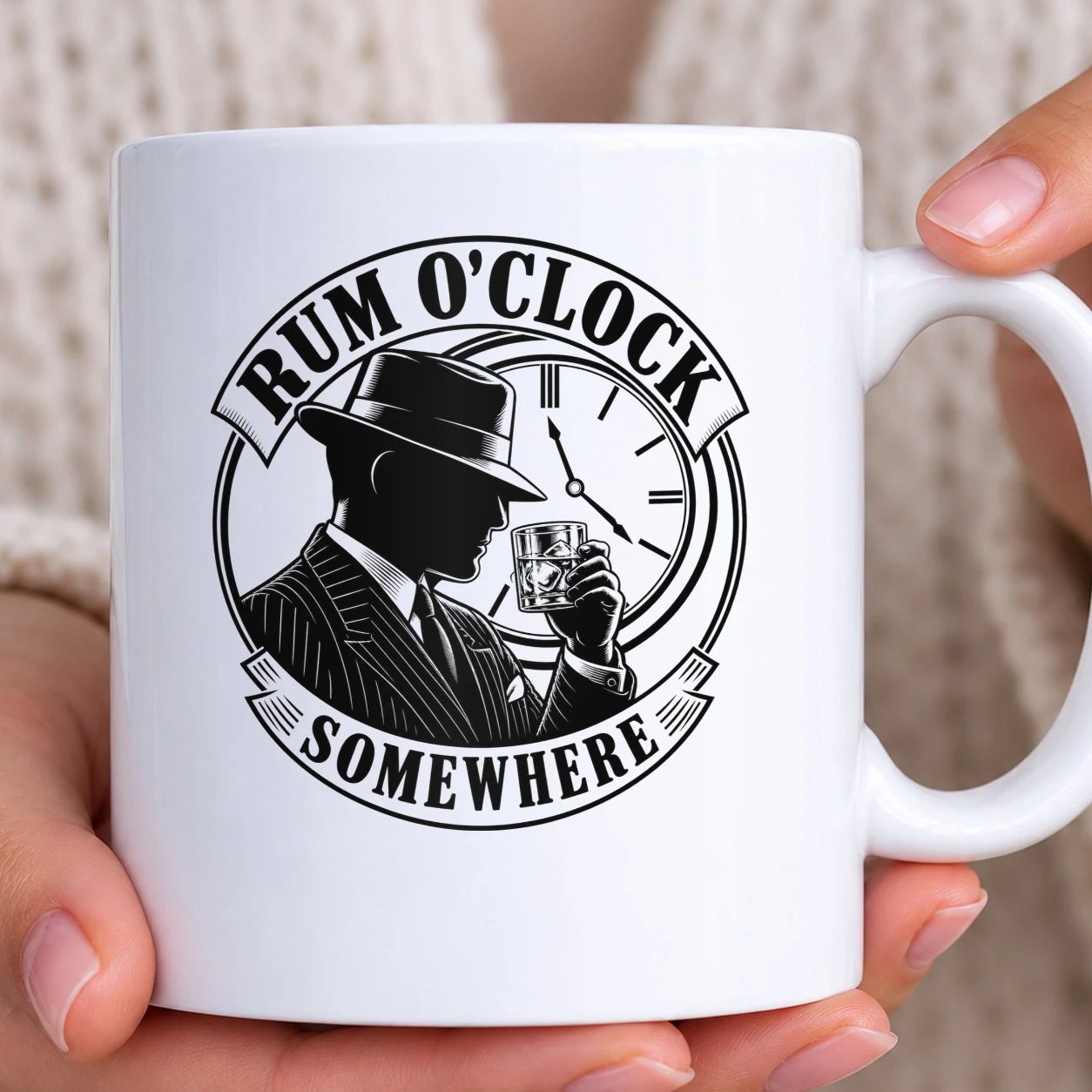 Hrnek bílý - Rum O'Clock Gentleman