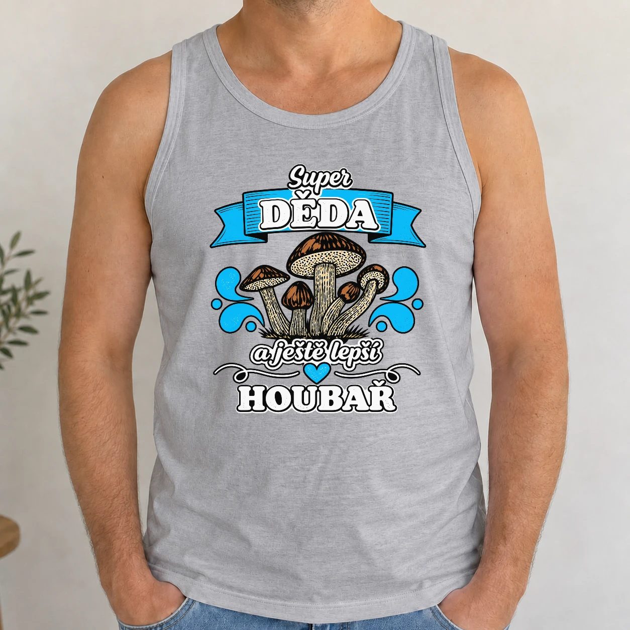 Pánské tílko - Super děda a ještě lepší houbař