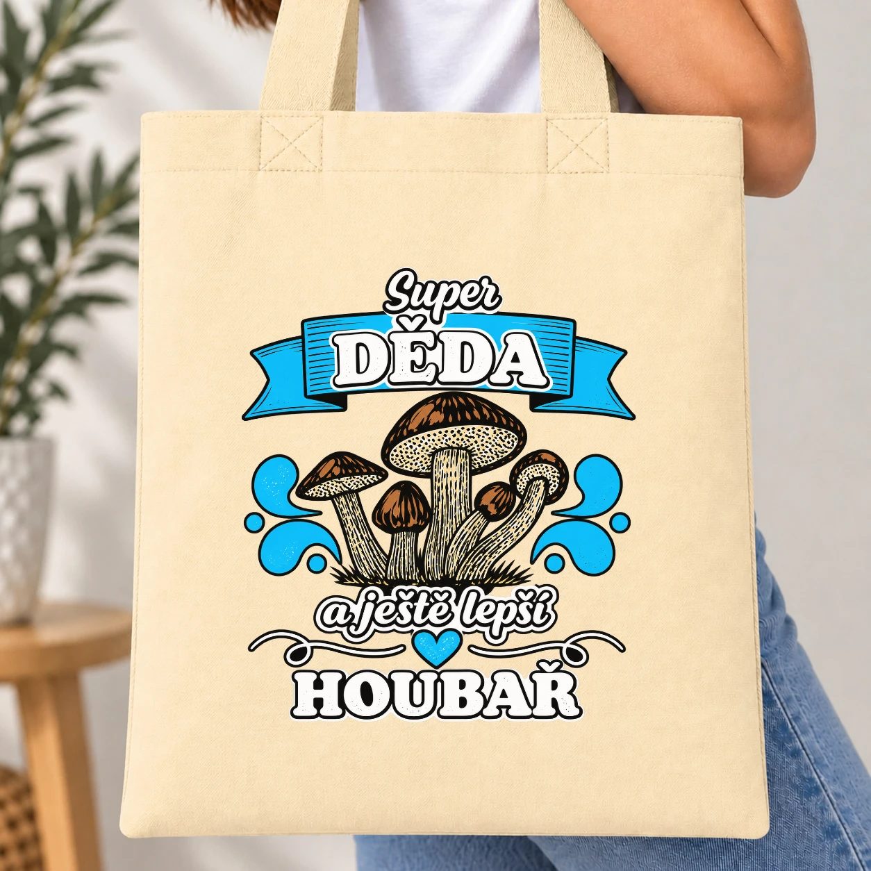 Taška barevná - Super děda a ještě lepší houbař
