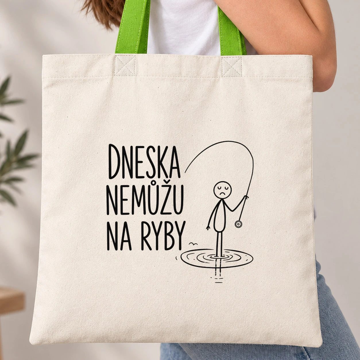 Taška s barevným uchem - Dneska nemůžu na ryby