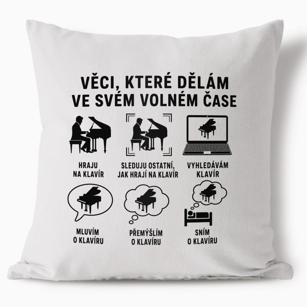 Polštář - Volný čas klavíristy