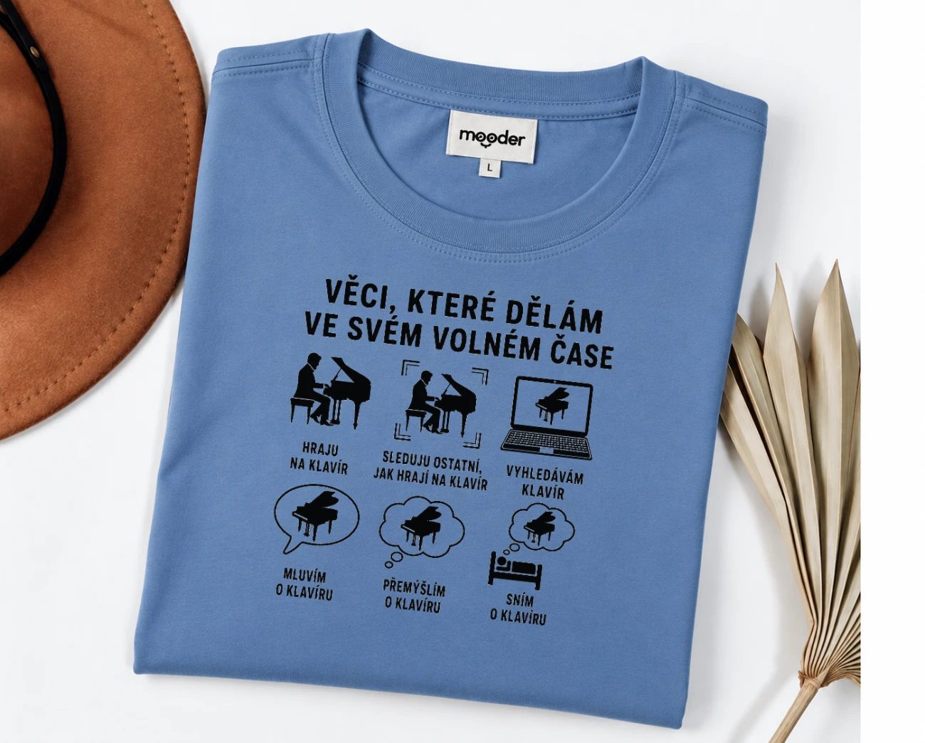 Pánské tričko - Volný čas klavíristy