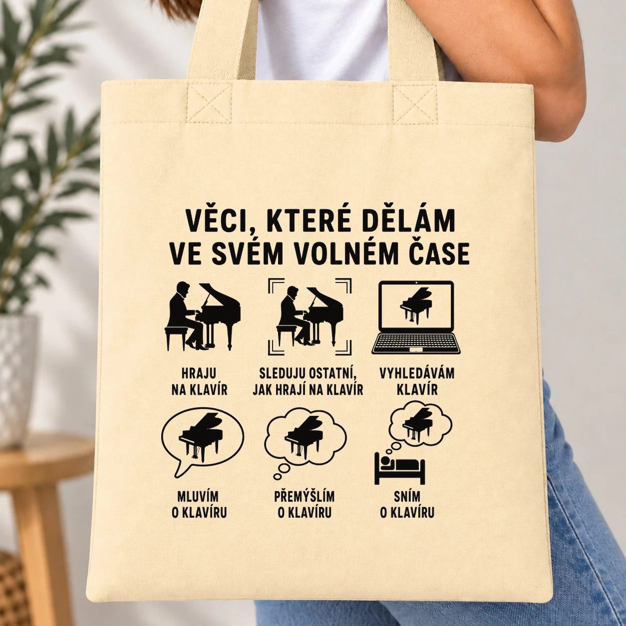 Taška barevná - Volný čas klavíristy