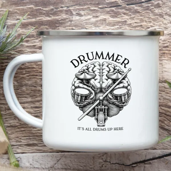 Smaltový plecháček - Drummer Brain