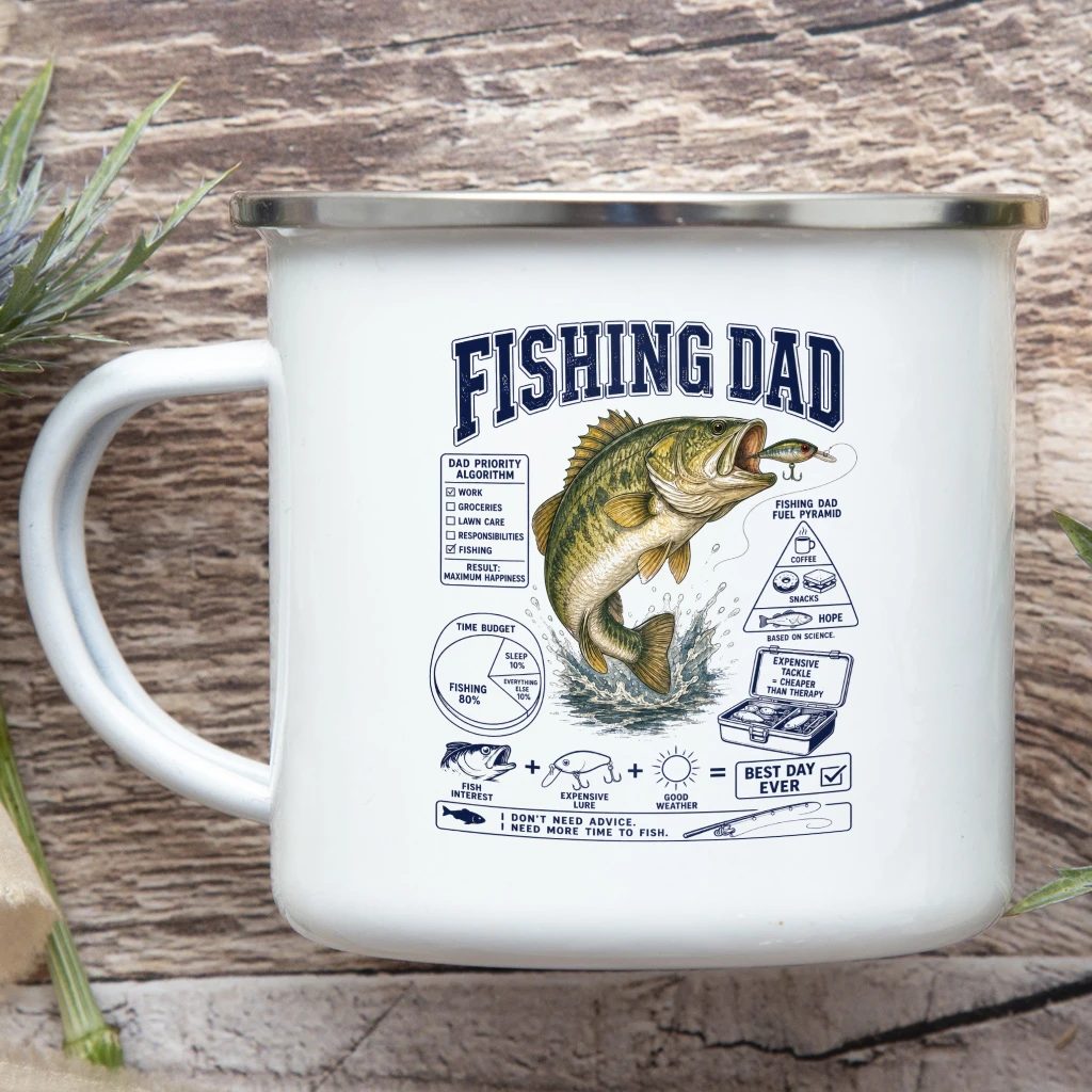 Smaltový plecháček - Fishing Dad Infographic