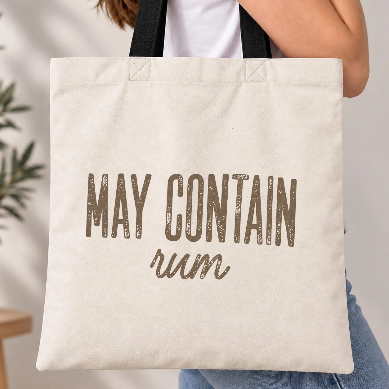 Taška s barevným uchem - May Contain Rum Distressed