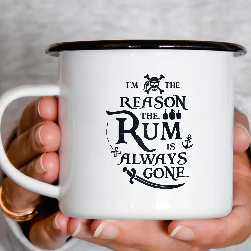 Smaltový plecháček - I'm The Reason The Rum Is Always Gone