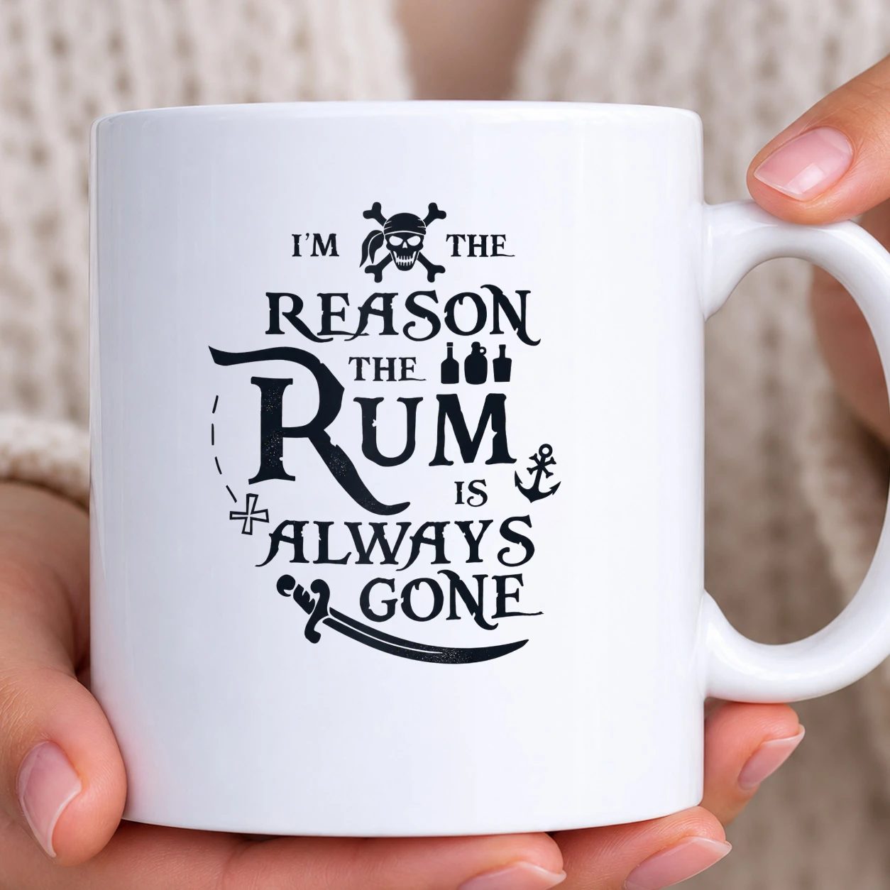 Hrnek bílý - I'm The Reason The Rum Is Always Gone
