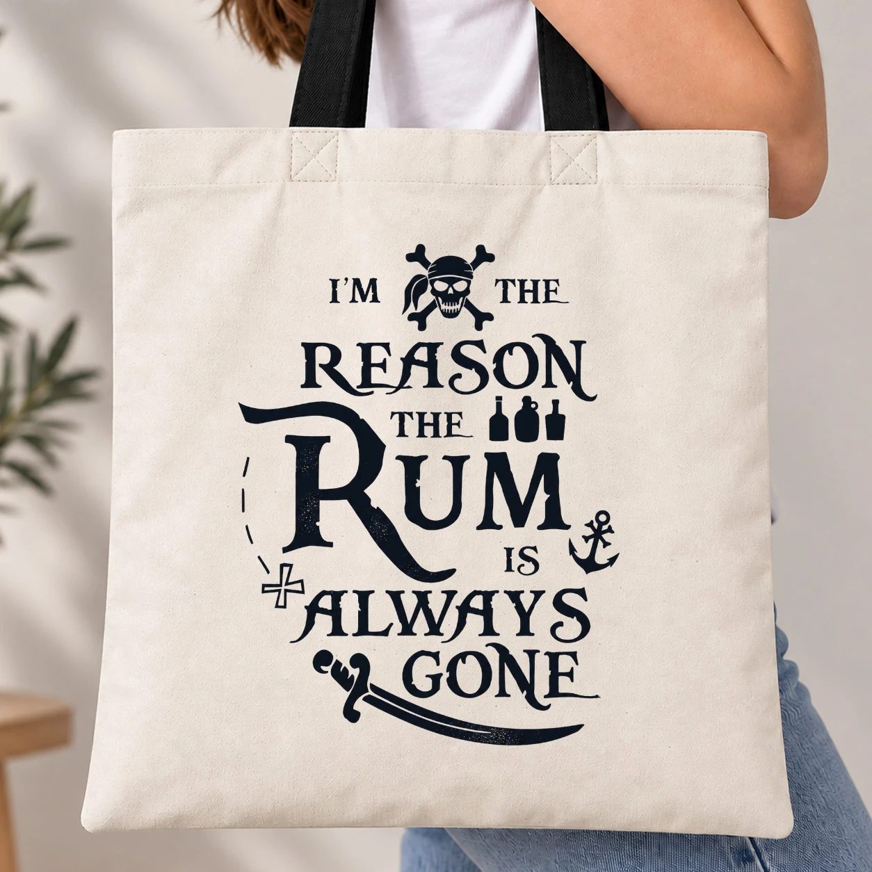 Taška s barevným uchem - I'm The Reason The Rum Is Always Gone