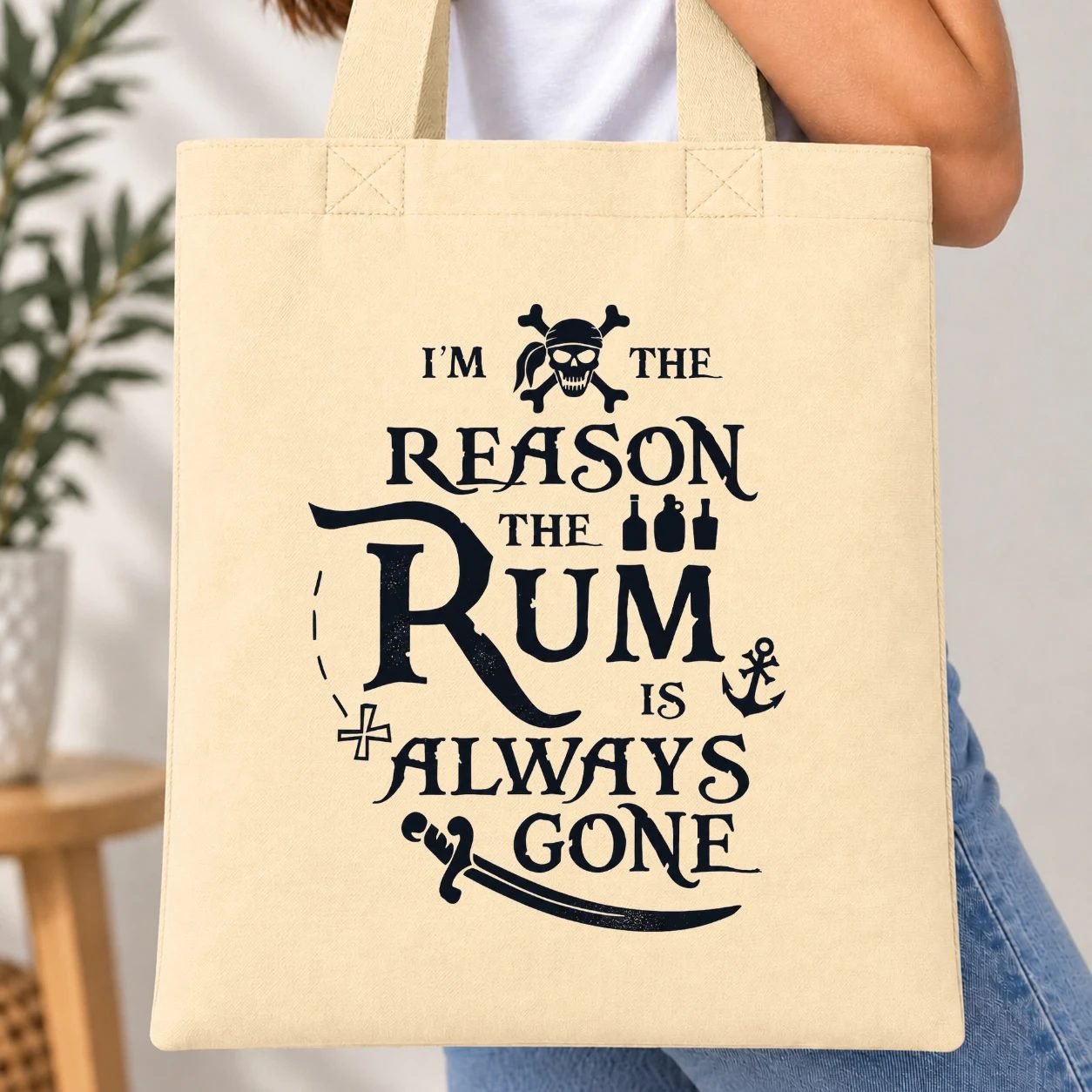 Taška barevná - I'm The Reason The Rum Is Always Gone