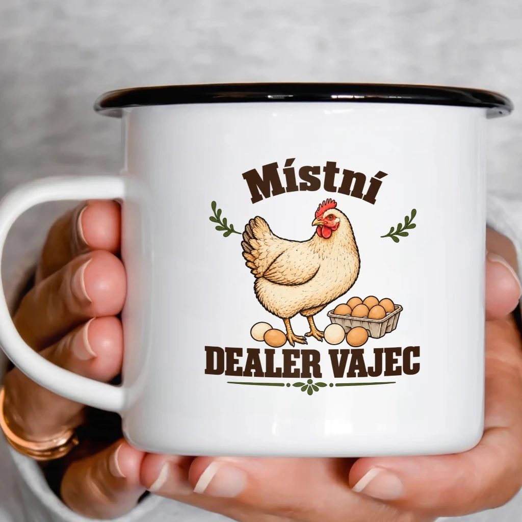 Smaltový plecháček - Místní vaječný dealer
