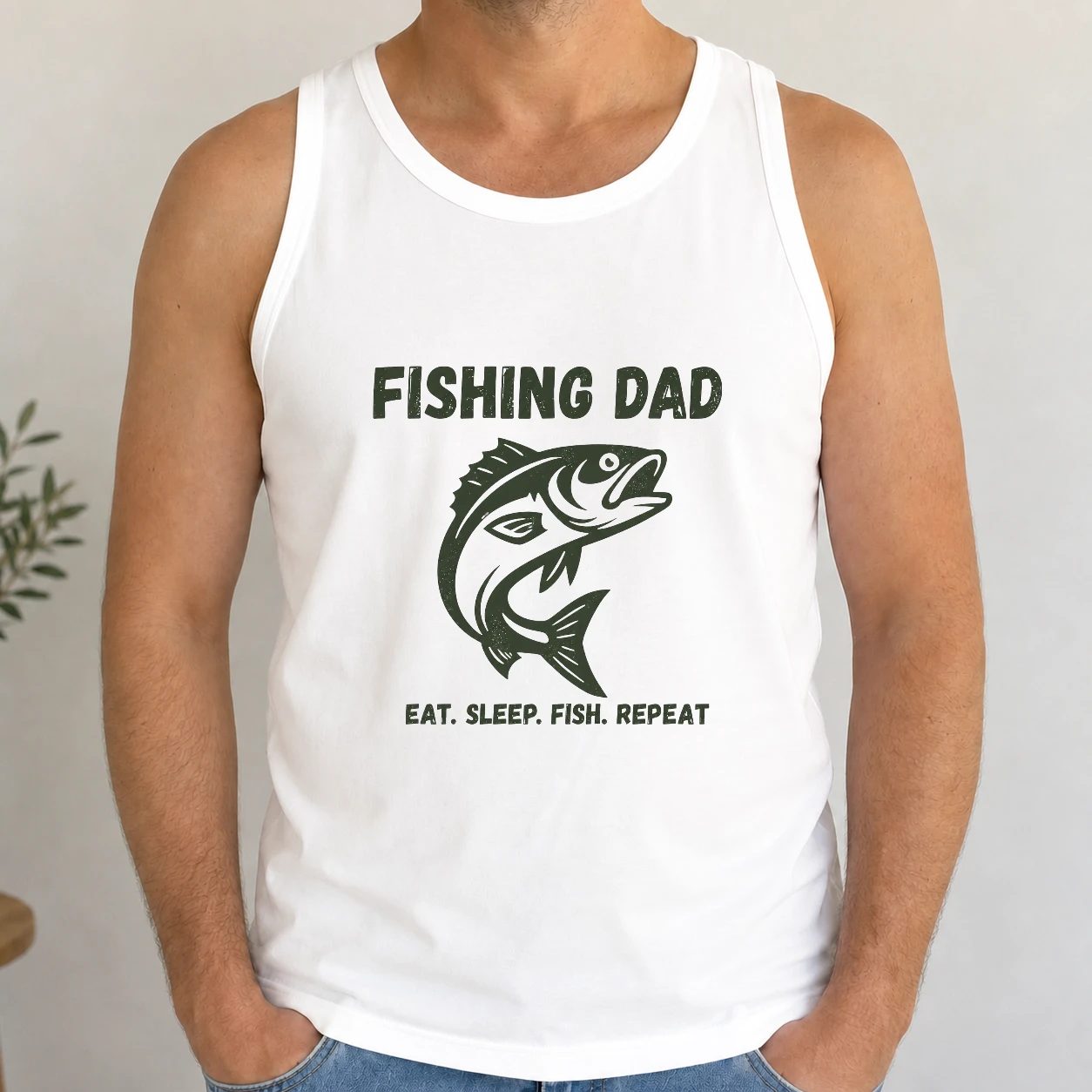 Pánské tílko - Fishing Dad - Eat Sleep Fish Repeat