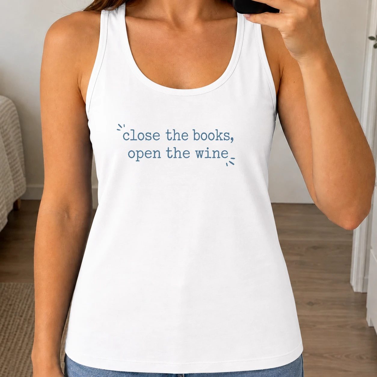 Dámské tílko 160g - Close the books, open the wine