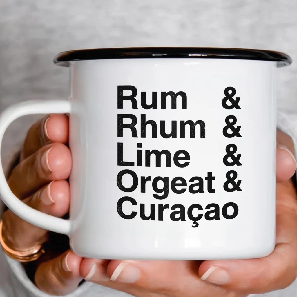 Smaltový plecháček - Mai Tai Ingredients
