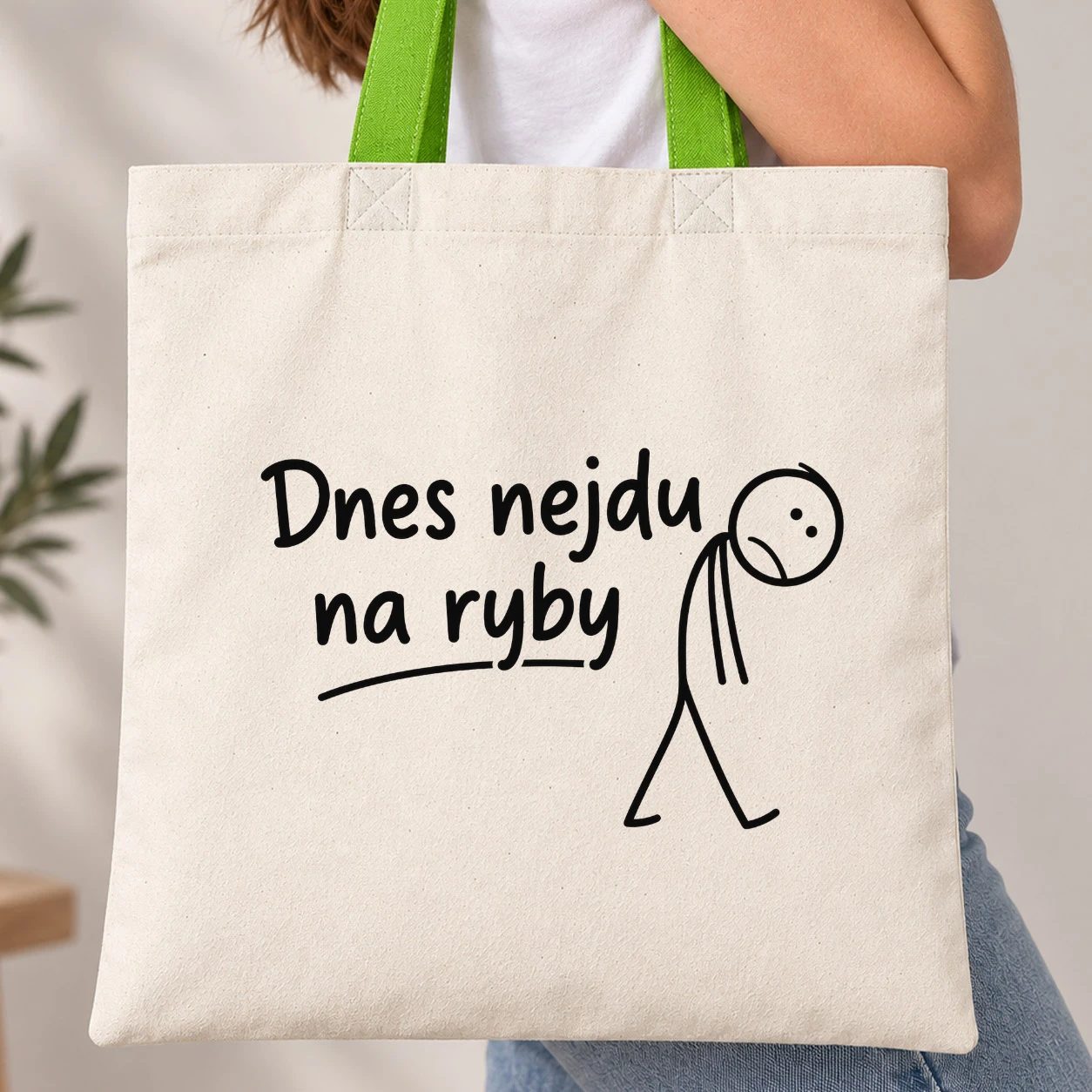 Taška s barevným uchem - Dnes nejdu na ryby