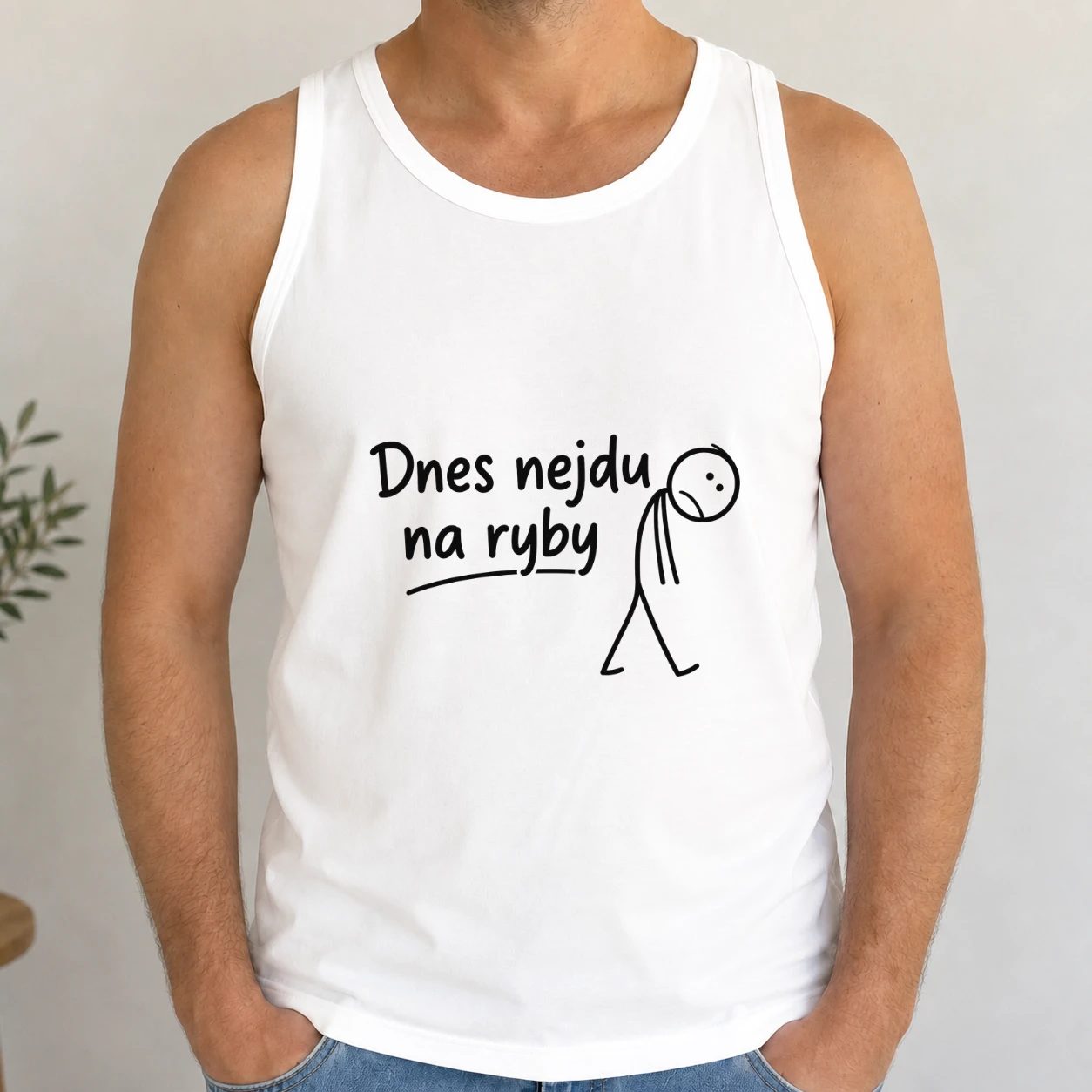 Pánské tílko - Dnes nejdu na ryby