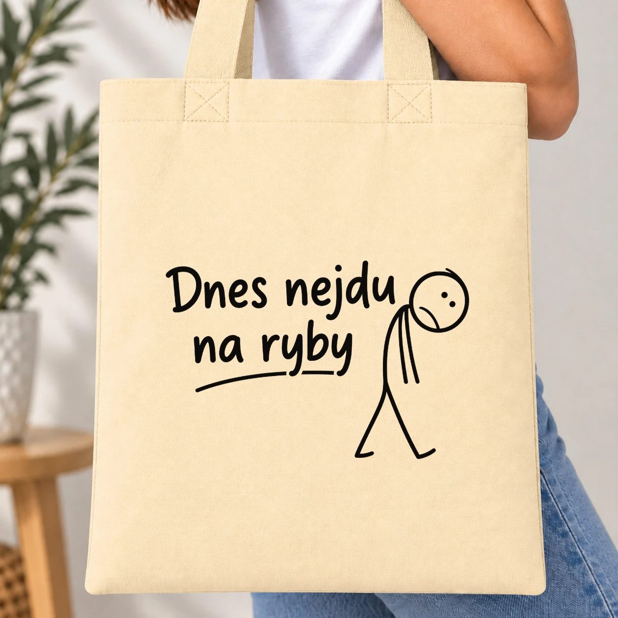 Taška barevná - Dnes nejdu na ryby