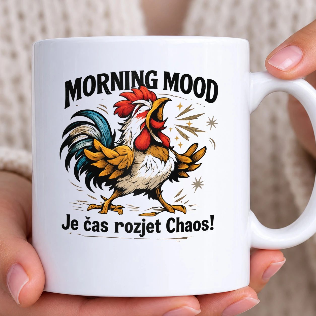 Hrnek bílý - Morning Mood - Let the Chaos Begin