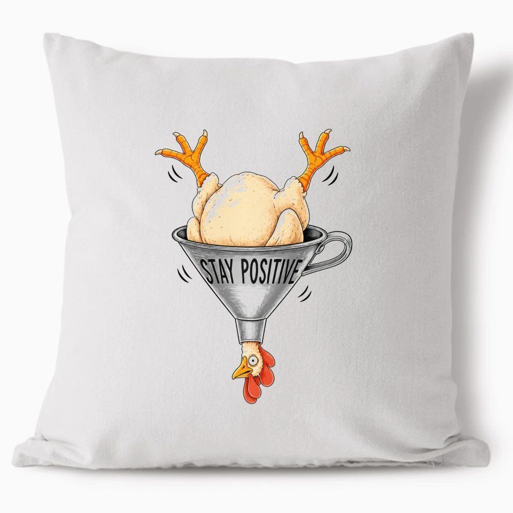 Polštář - Stay Positive Chicken