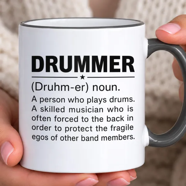 Hrnek s barevným lemem - Drummer Definition